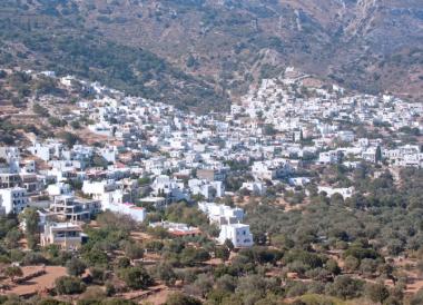 Pohled na vesničku Apollona na ostrově Rhodos Rhodos - vesnička Apollona