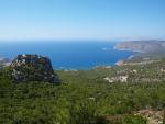 Pevnost Monolithos a pobřeží ostrova Rhodos