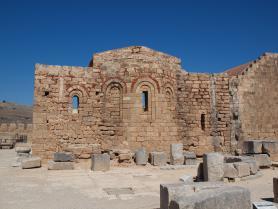 Rhodos - část akropole u vesnice Lindos